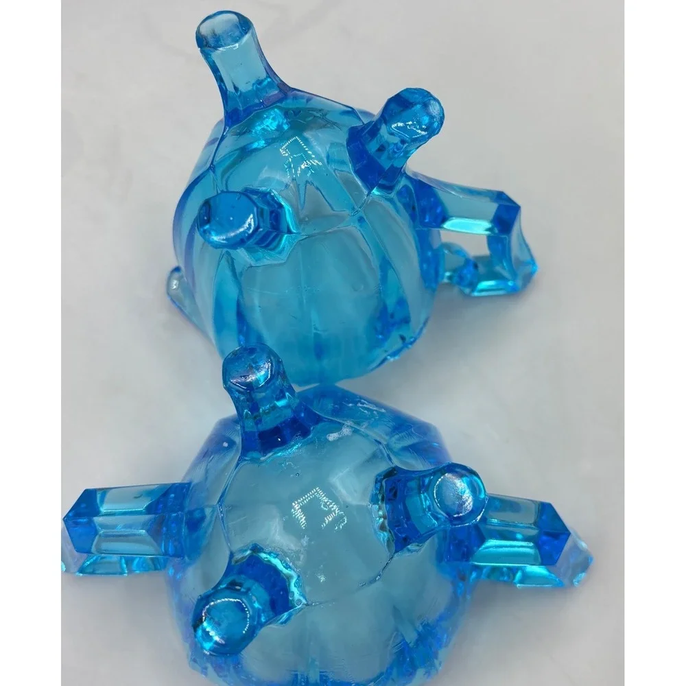 Vintage Indiana Colored Glass Colonial Electric Blue Cream Sugar‎ Set